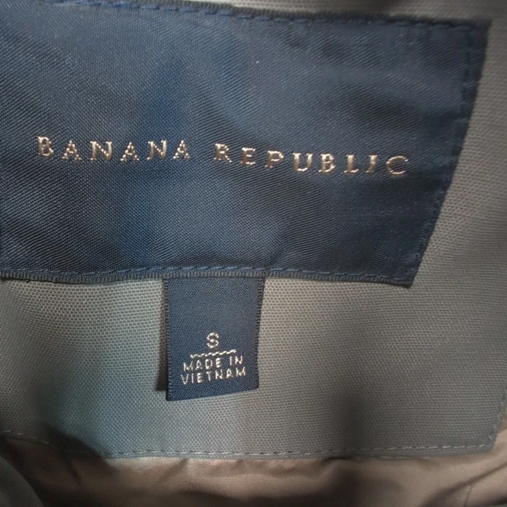 Banana‎ Republic Jacket Mens S Business Coat Zip Up Preppy Pockets Comfort